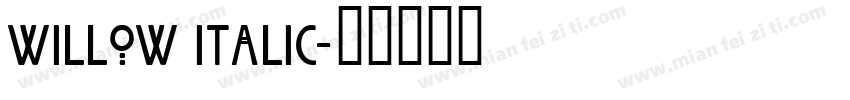 Willow Italic字体转换